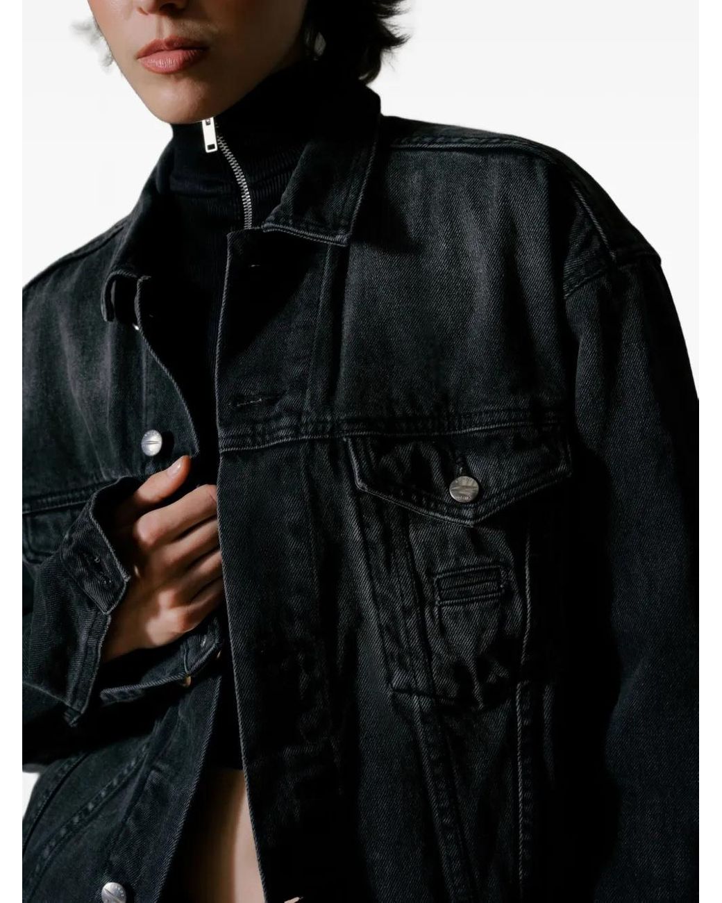 Rhude Black Buttoned Denim Jacket