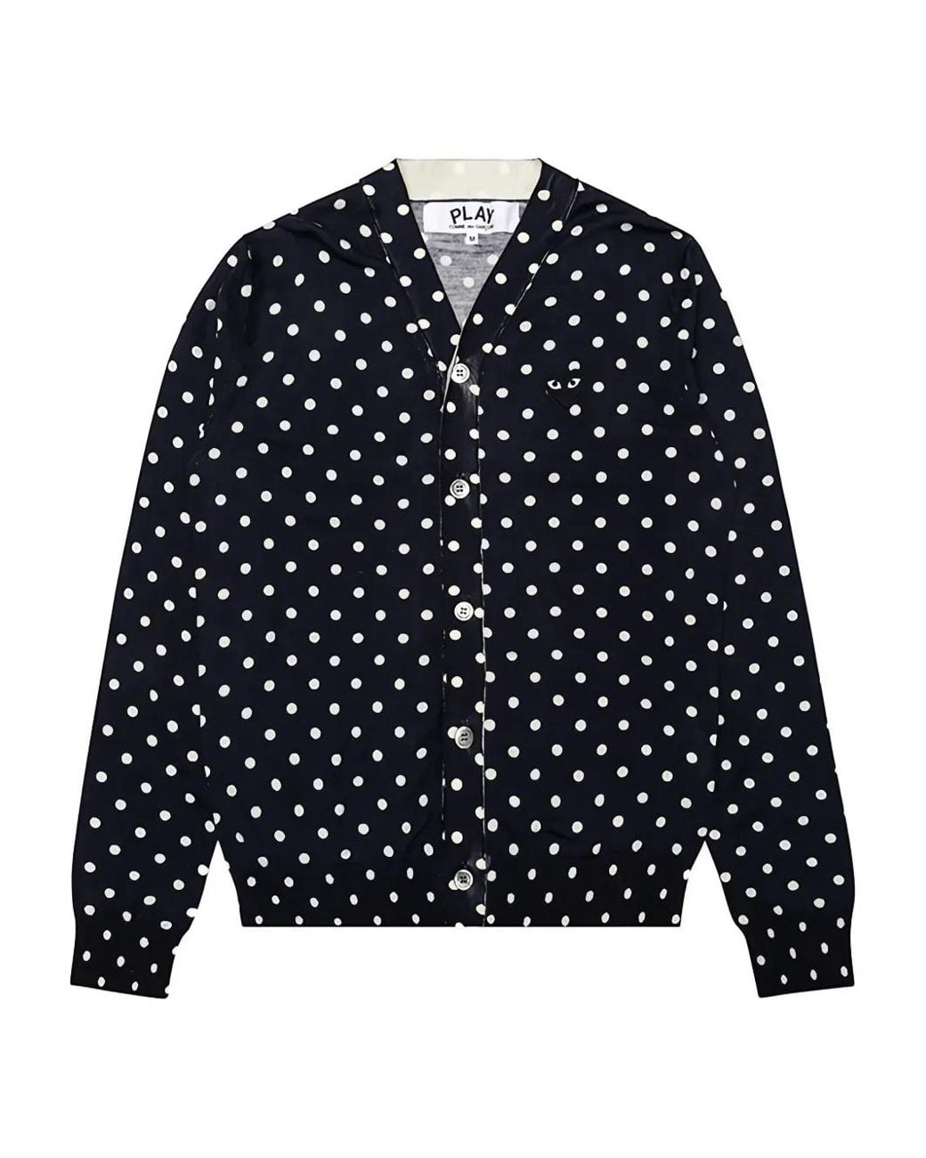 COMME DES GARÇONS PLAY Blue Polka Dot Cardigan for men