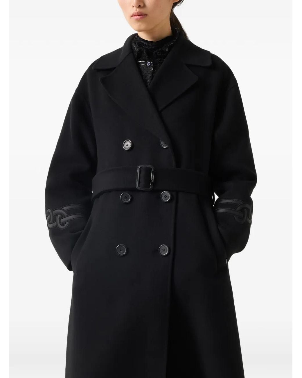 Bogner Black Terese Double-Breasted Coat