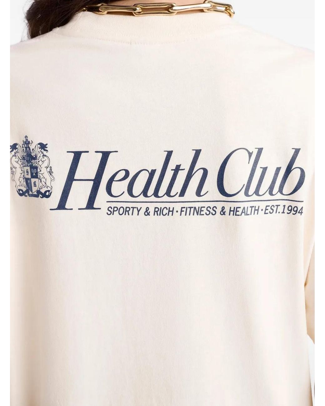 Sporty & Rich White Health Club Logo T-Shirt