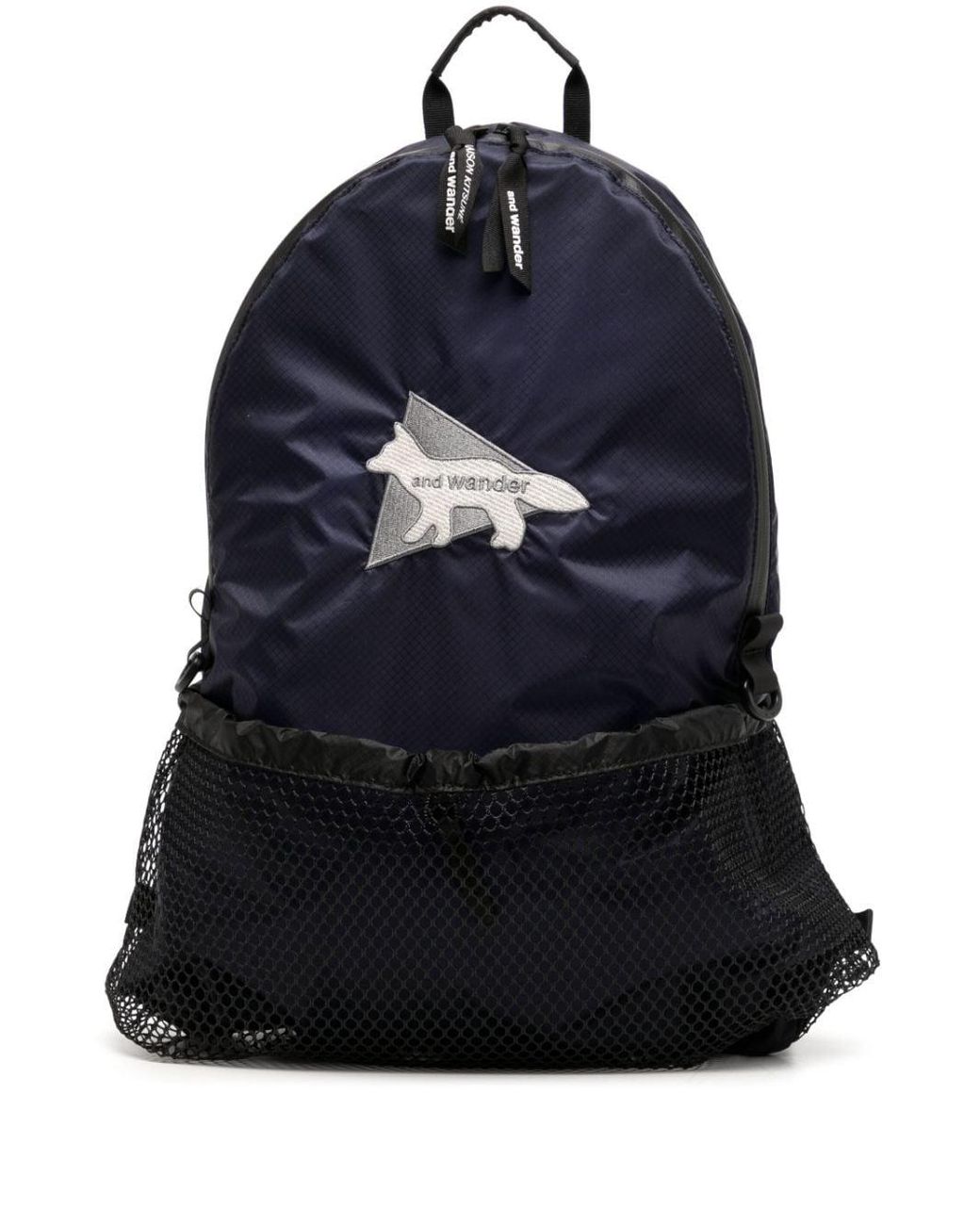 MAISON KITSUNE × and wander 30L backpack And Wander Men's x Maison Kitsuné 30L Backpack in Navy and
