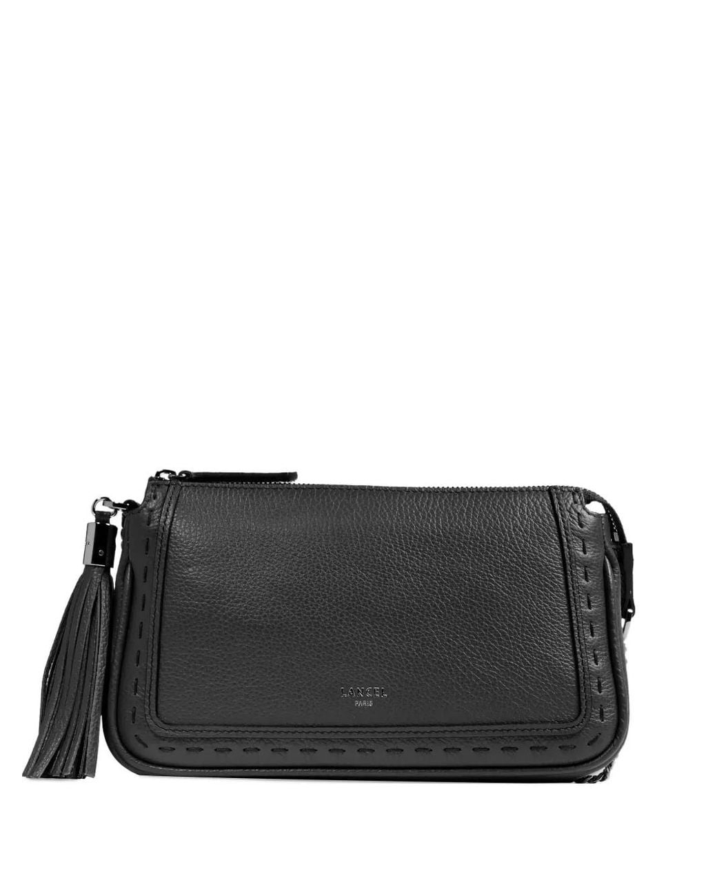 Lancel Black Premier Flirt Tassel Chain-Strap Shoulder Bag