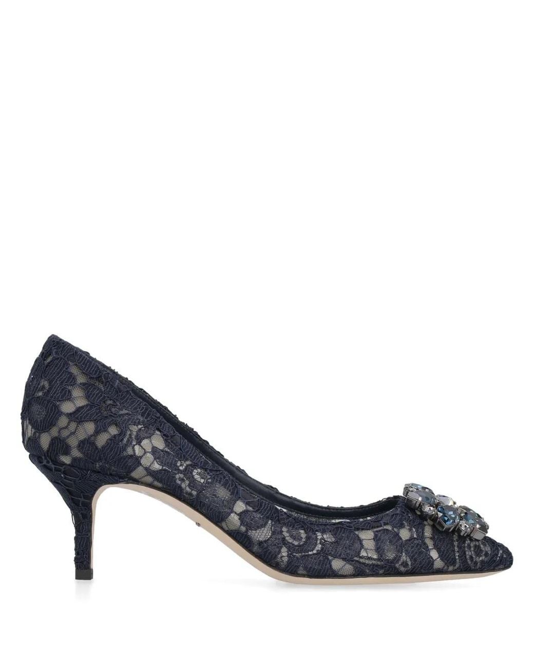 Dolce & Gabbana Blue Midnight Lace Pumps