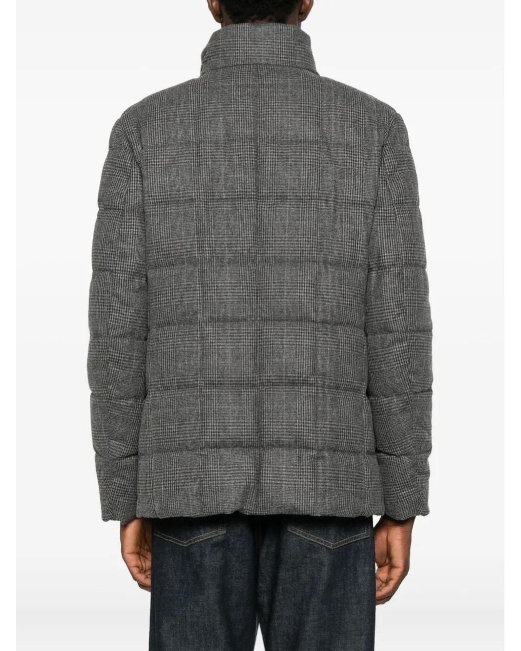 Fay Gray Checked Flap-Pocket Coat for men