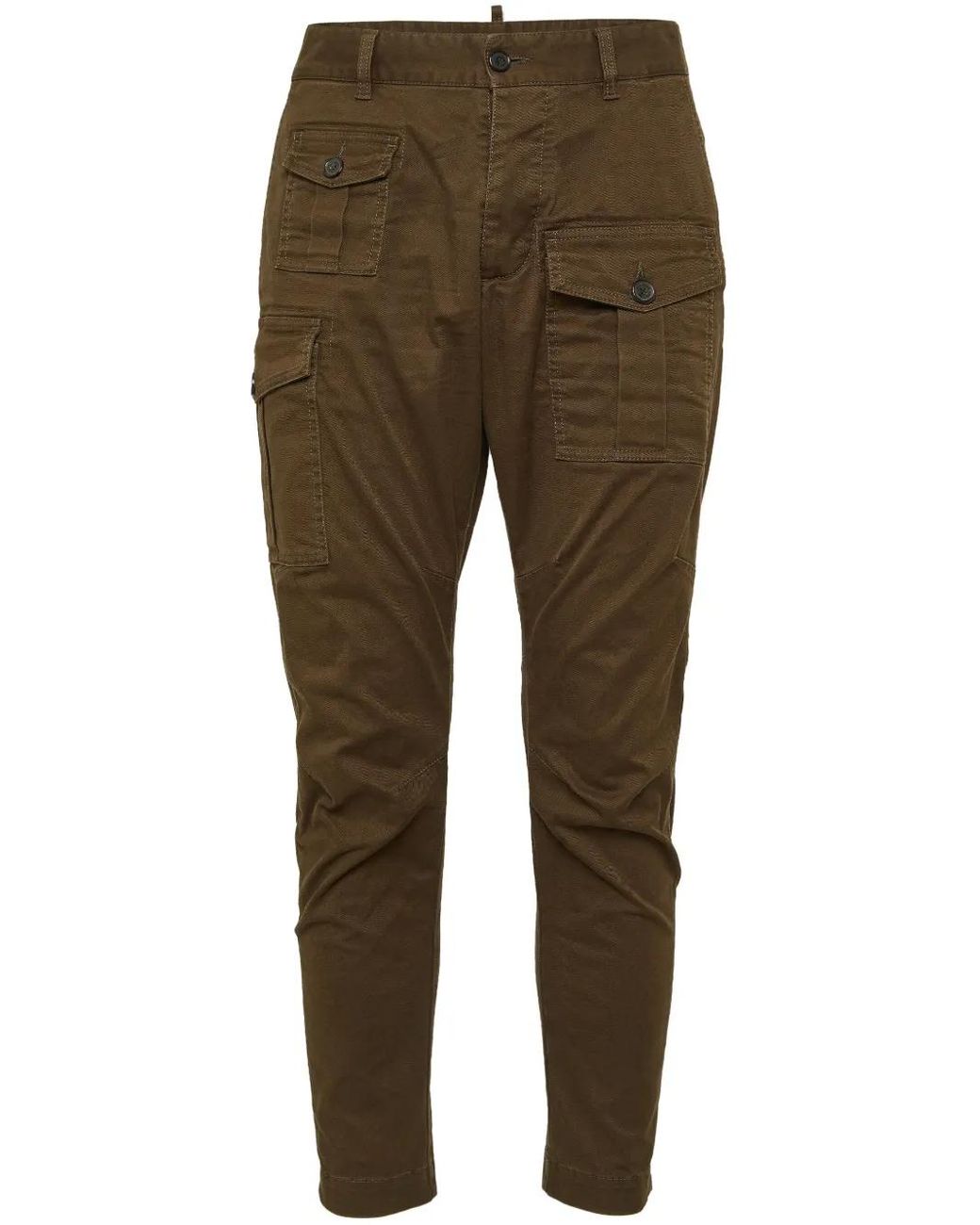 DSquared² Natural Cotton Cargo Trousers for men
