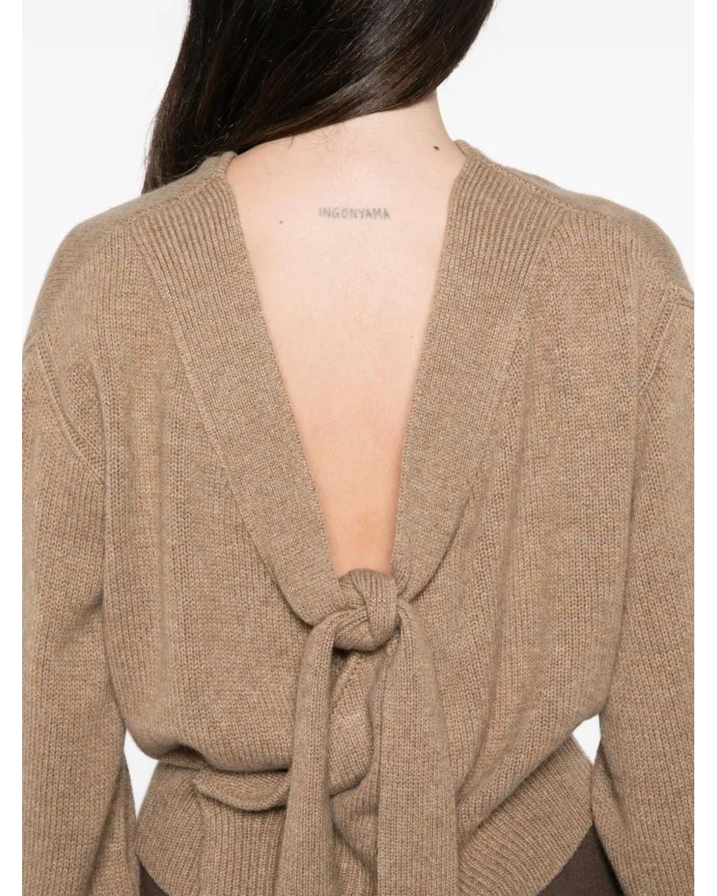 Ermanno Scervino Multicolor Open-Back Bow-Detail Sweater