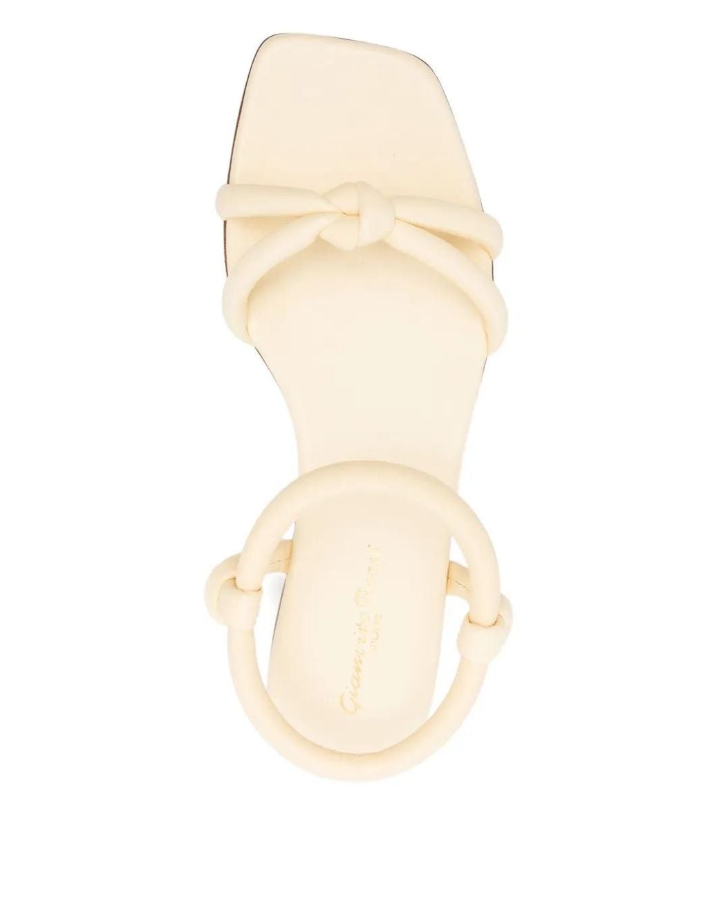 Gianvito Rossi Natural Knotted Ankle-Strap Sandals