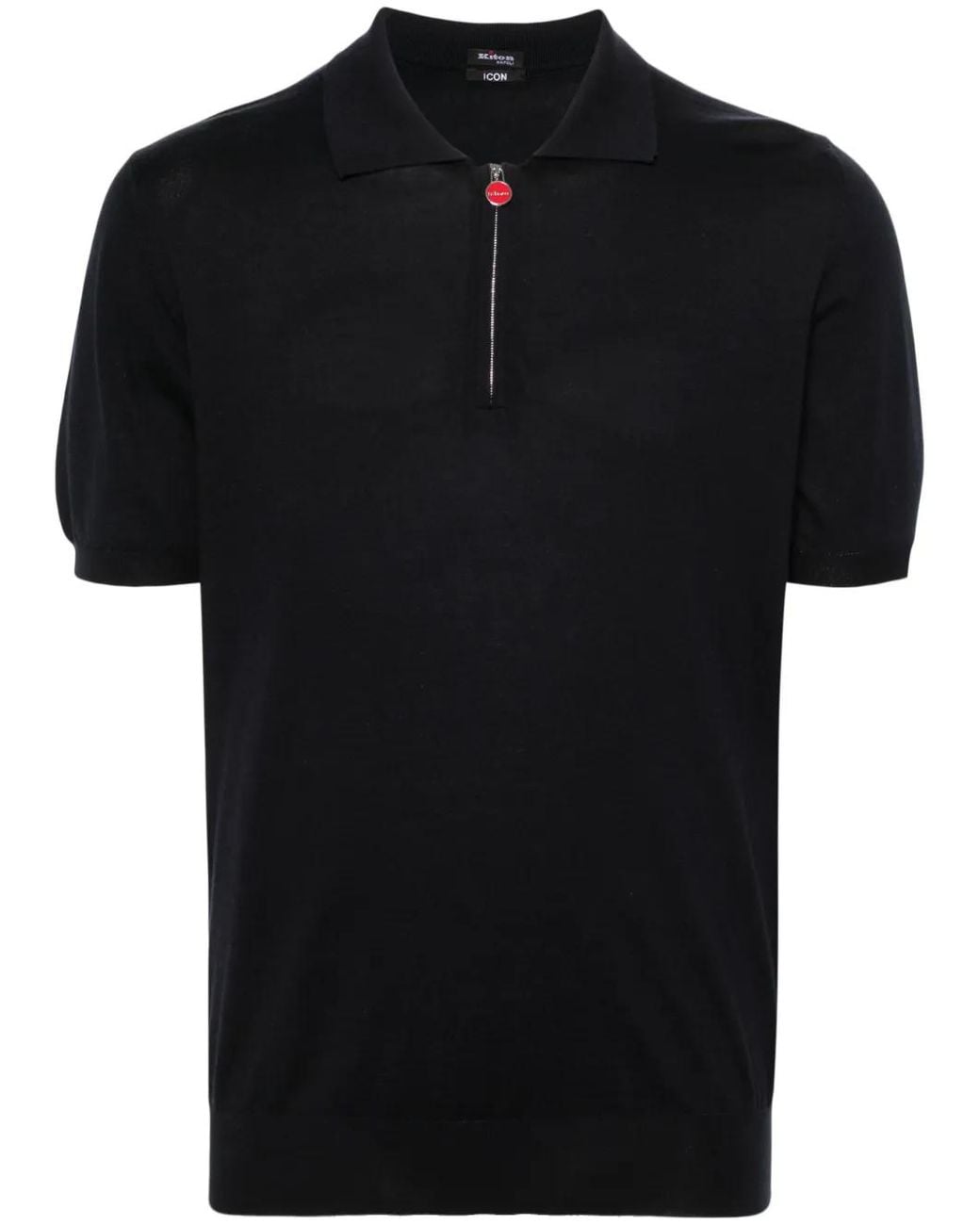 Polo De Canalé Kiton de hombre de color Black