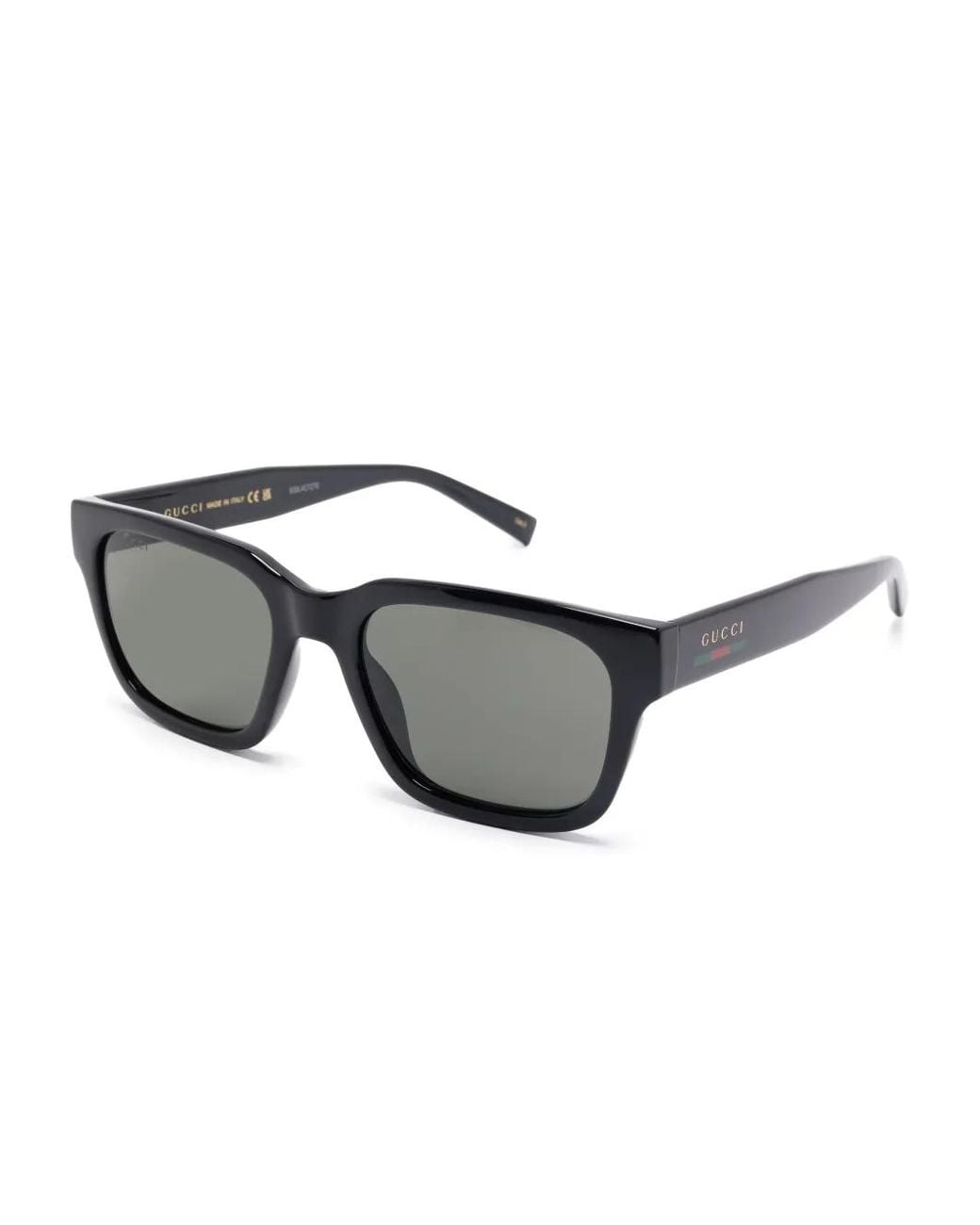 Gucci Gray Rectangle-Frame Sunglasses for men