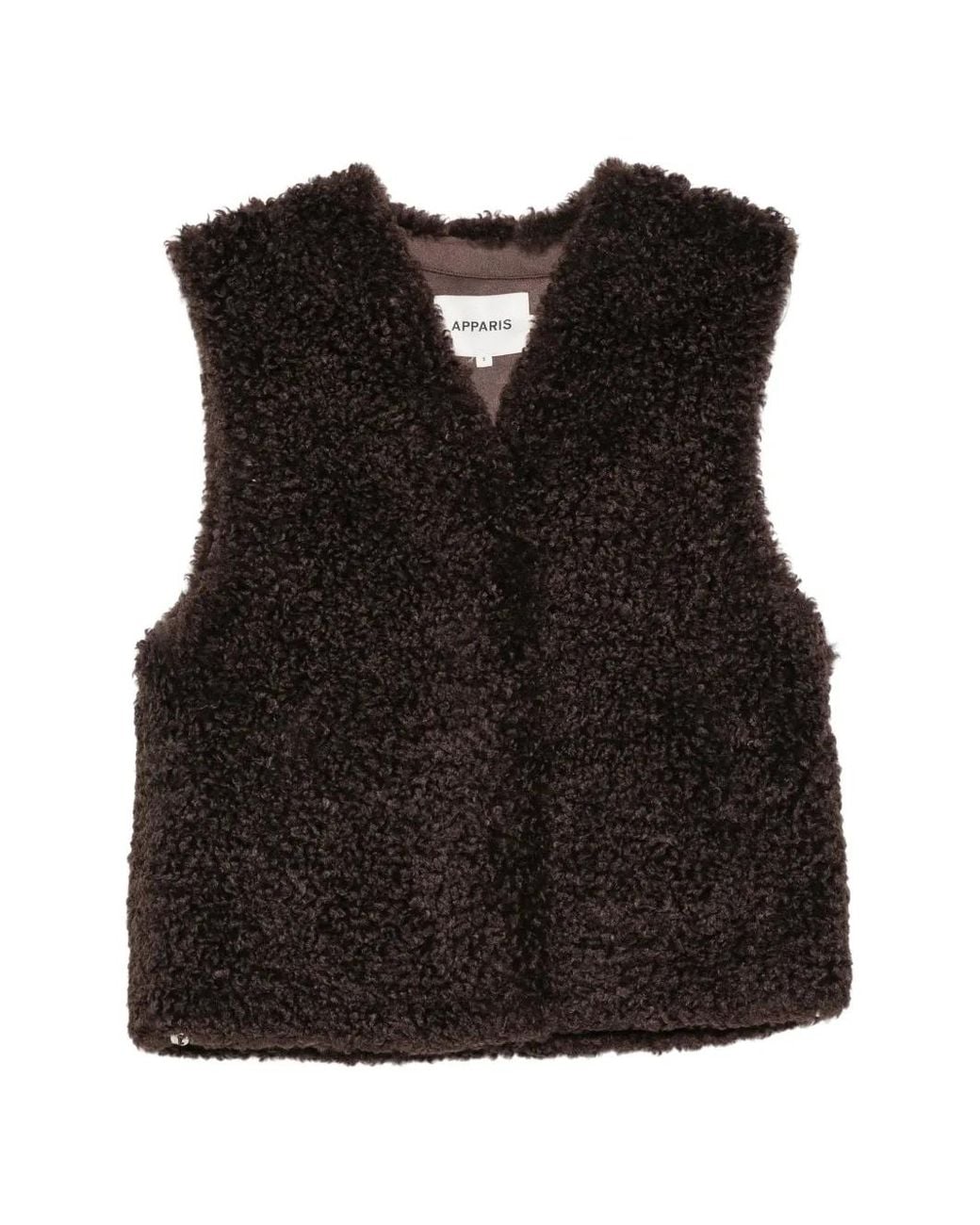 Apparis Black Lyle Bouclette Vest