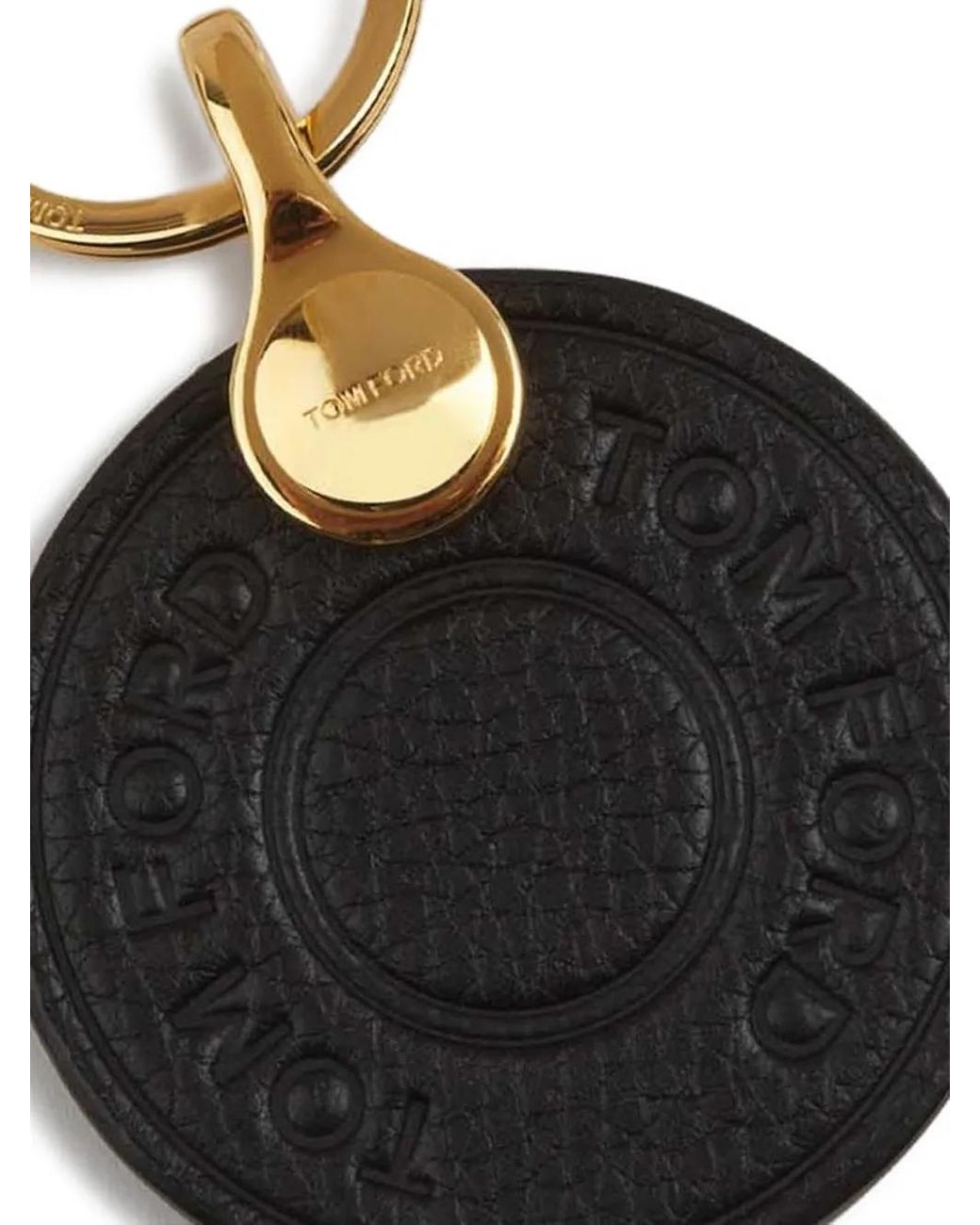 Tom Ford Black Leather Keychain for men