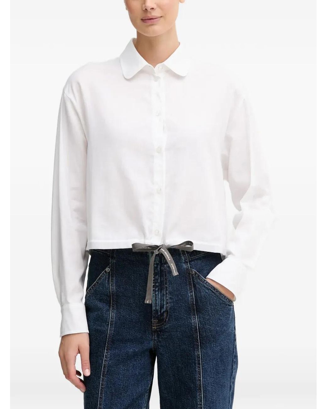 Colmar White Tie-Waist Shirt