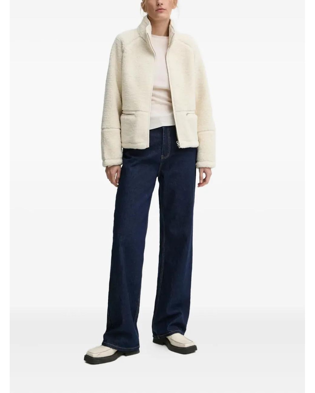 From Future Blue Slit-Sleeve Sweater