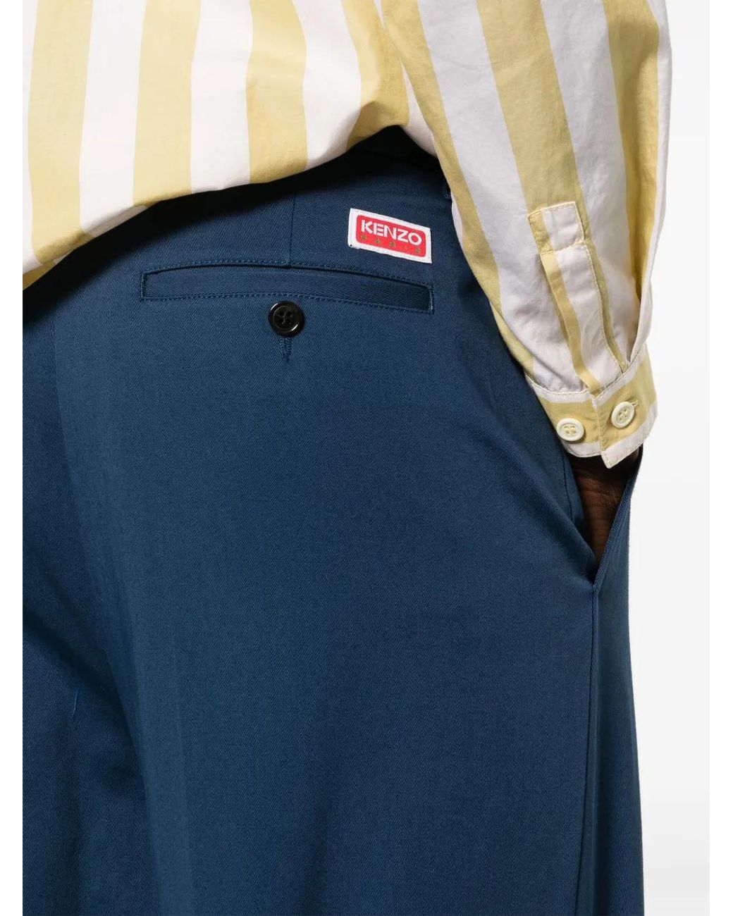 KENZO Blue Straight-Leg Trousers for men