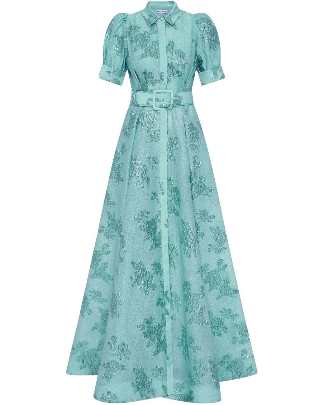 Rebecca Vallance Blue Benette Short Sleeve Gown