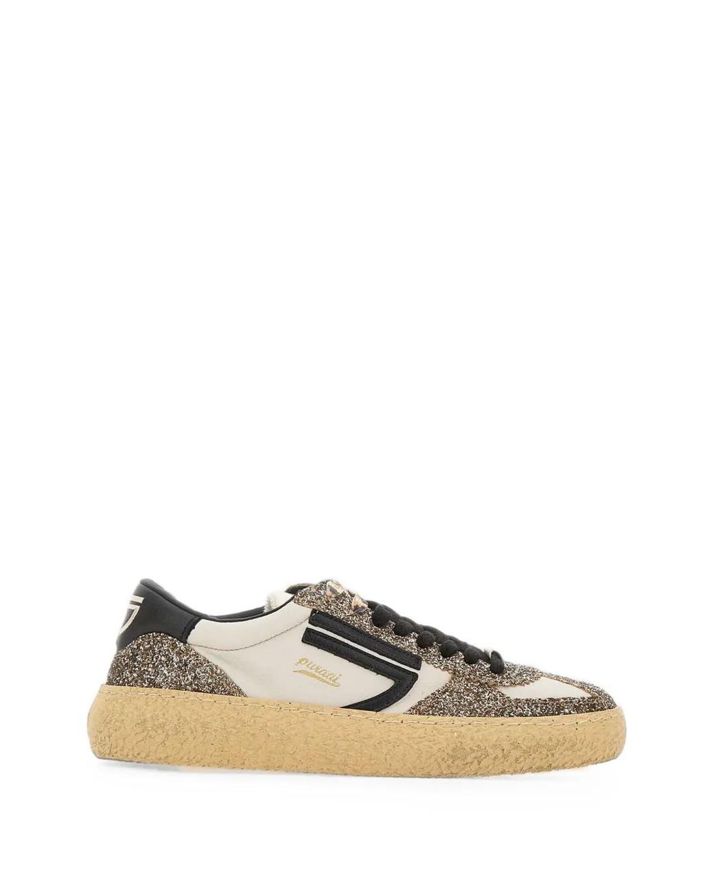 PURAAI White 1.01 Vintage Glitter-Detail Sneakers