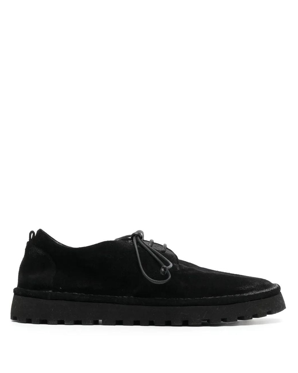 Marsèll Black Sancrispa Alta Suede Derby Shoes