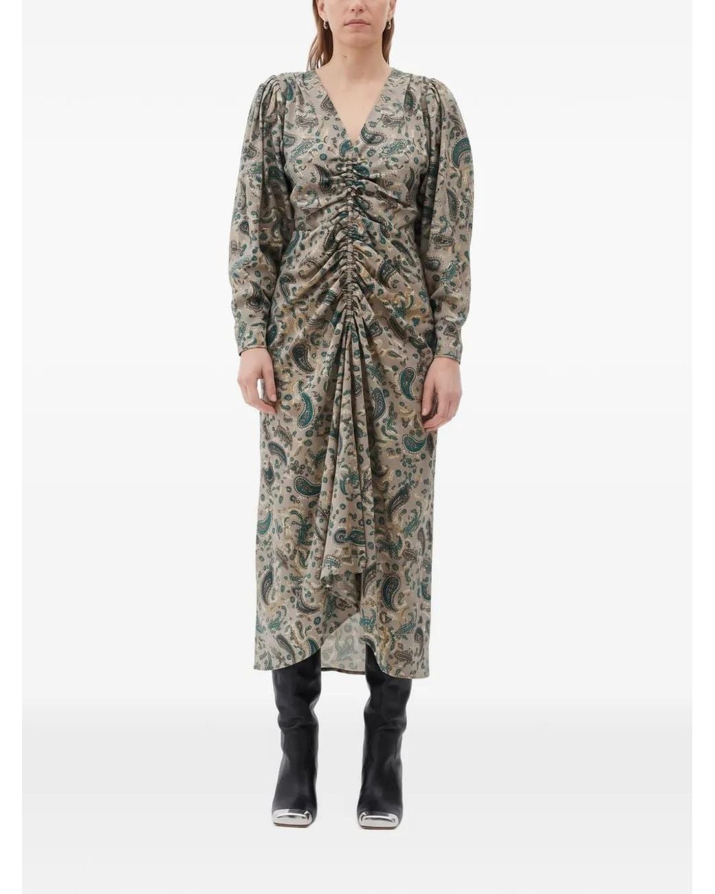 Maria Cher Natural Alicante Belen Paisley-Print Maxi Dress