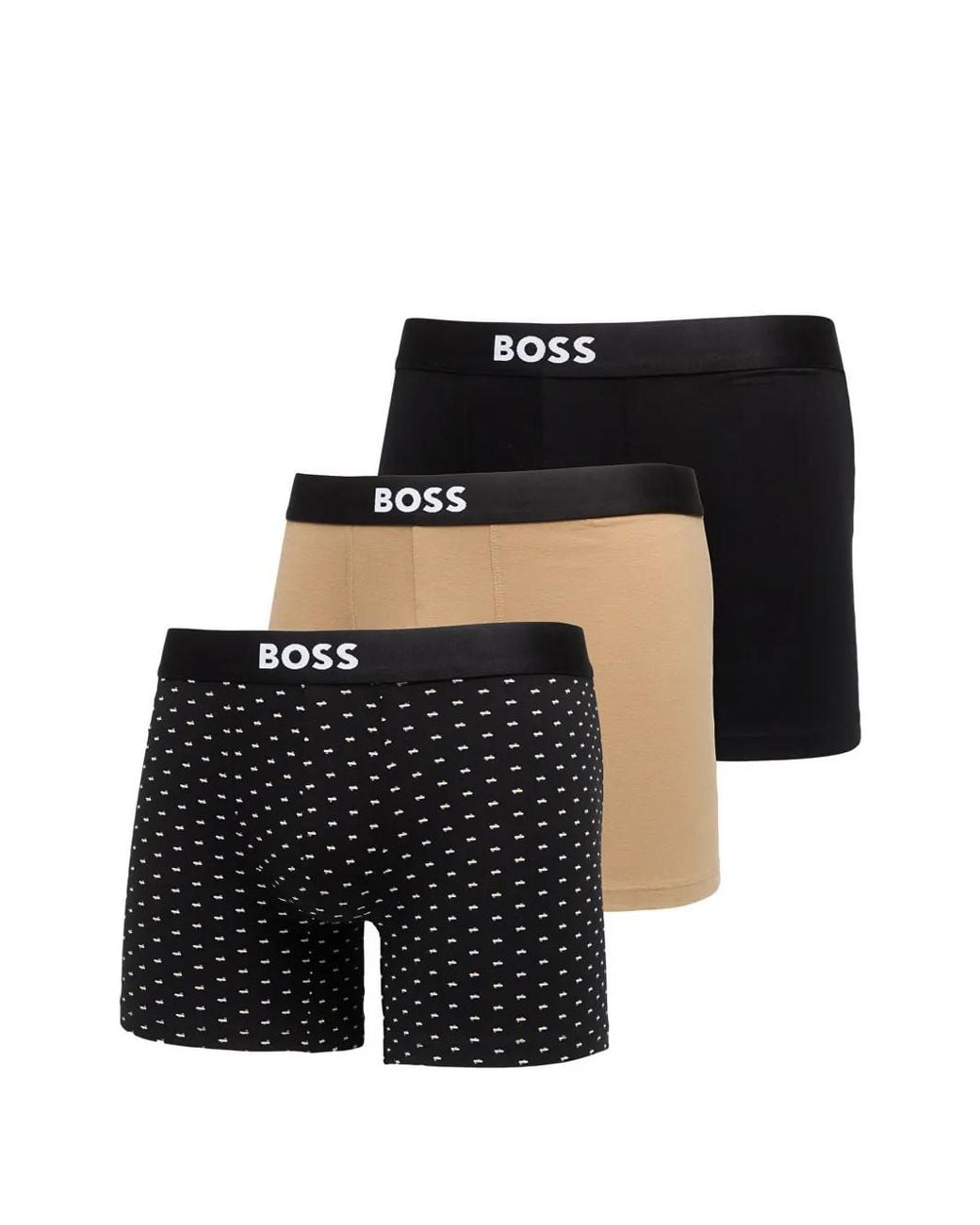 HUGO Black Boxer Briefs 3-Pack for men