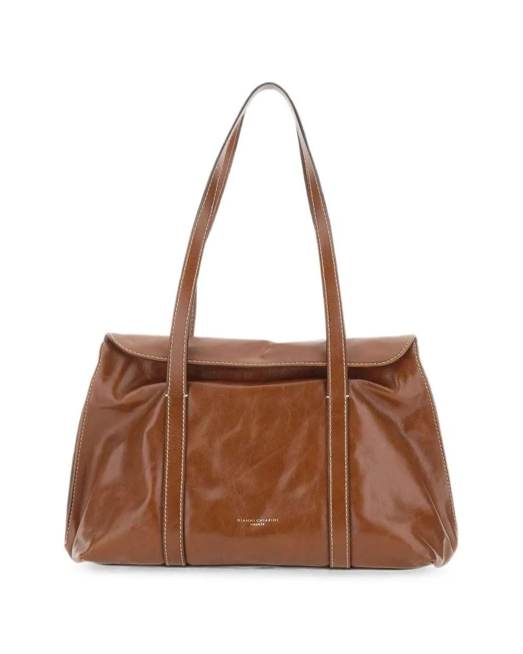 Gianni Chiarini Brown Marghe Leather Shoulder Bag