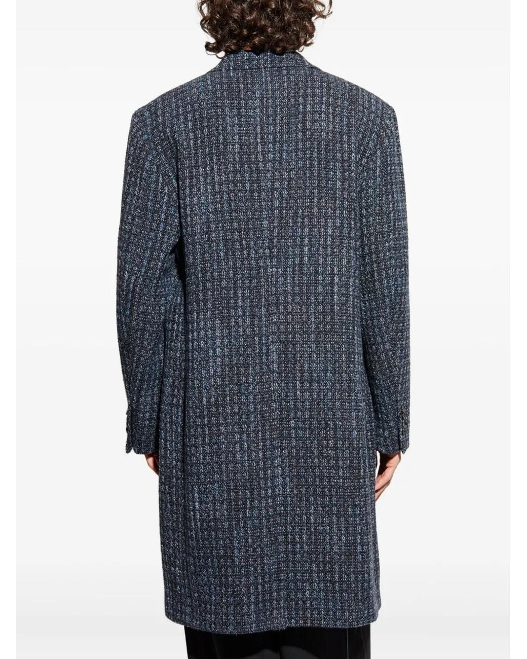 Etro Wollen Jas Met Textuur in het Blue voor heren