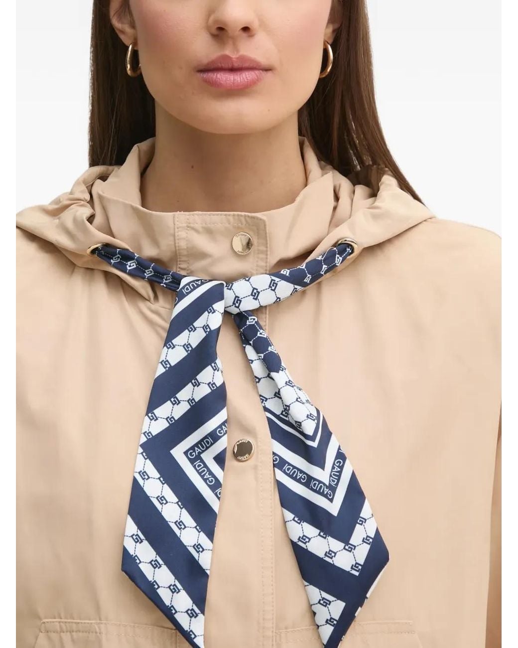 GAUDI Natural Hooded-Scarf Jacket