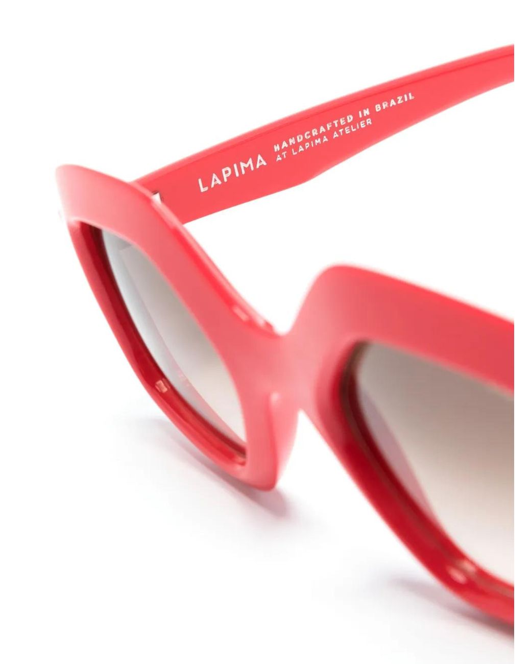 Lapima Red Cecilia Oversize-Frame Sunglasses