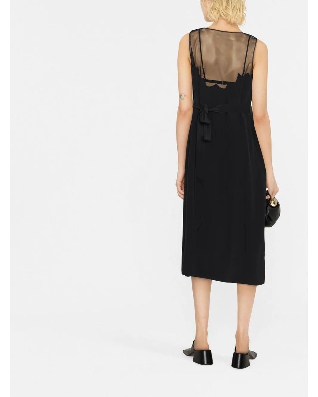 Simone Rocha Black Sleeveless Midi Dress