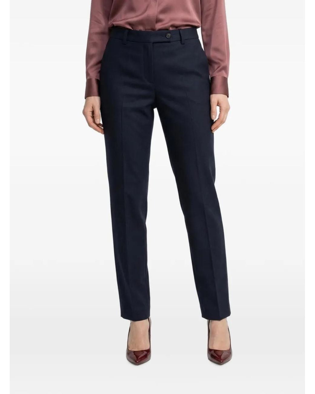 Brunello Cucinelli Blue Pantalon De Costume À Coupe Courte