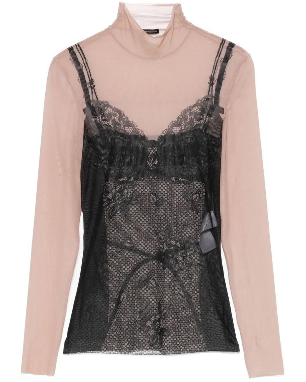Balenciaga Black "trompe L'oeil Lingerie" Top