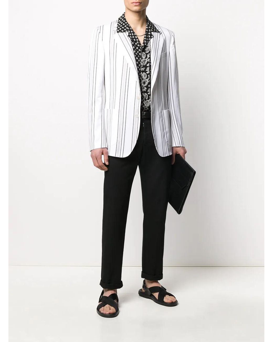 Dolce & Gabbana Multicolor Striped Pattern Blazer for men