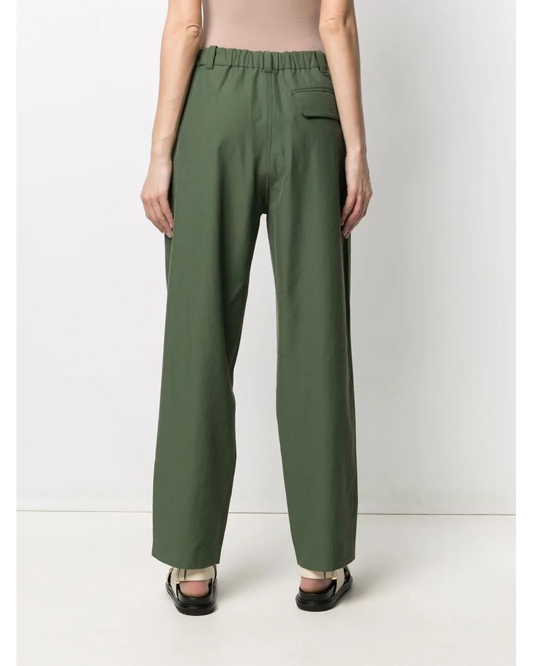 KENZO Green Elasticated Waist Pants