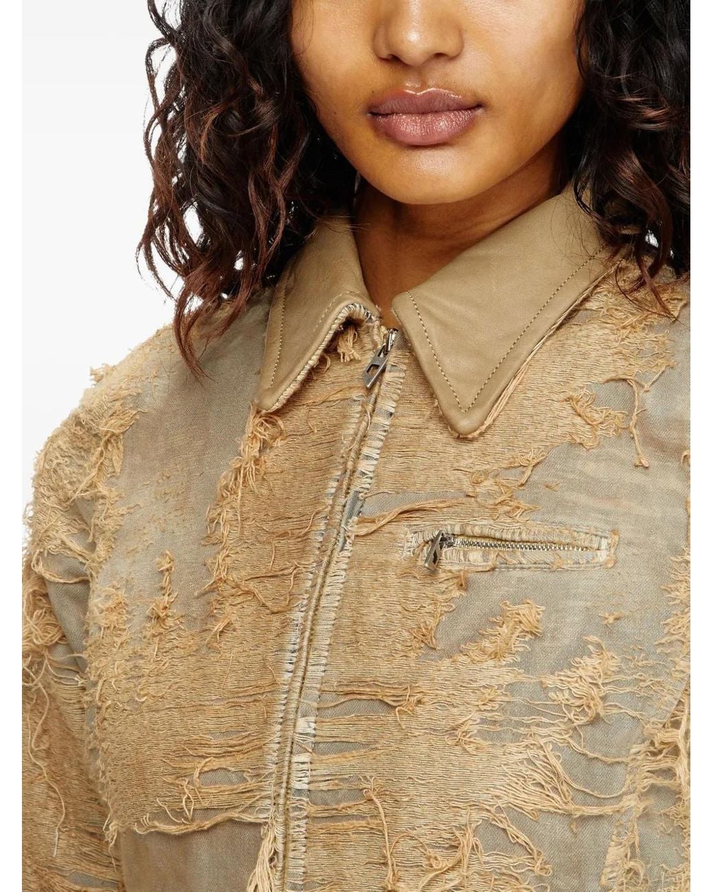 DIESEL White Cropped Jacket