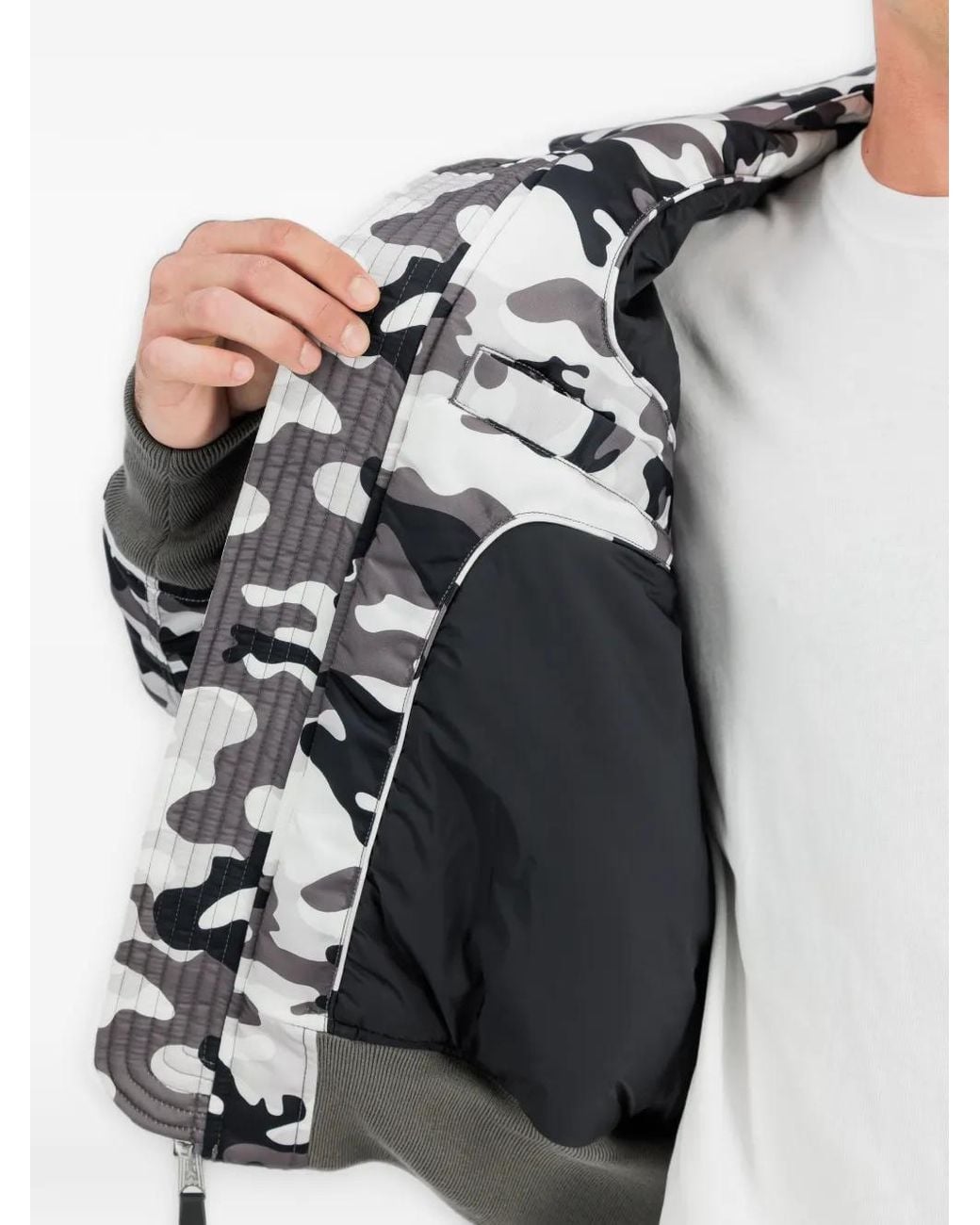 Alpha Industries Gray Cwu-45/P Base Camo Uv Loose-Fit Bomber Jacket