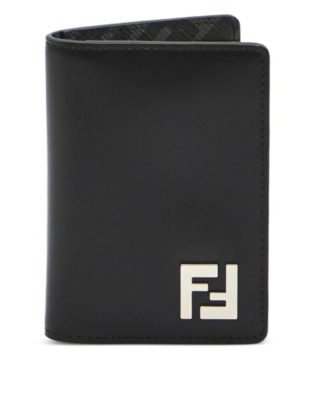 Fendi Black Porte-Cartes À Logo Brodé for men