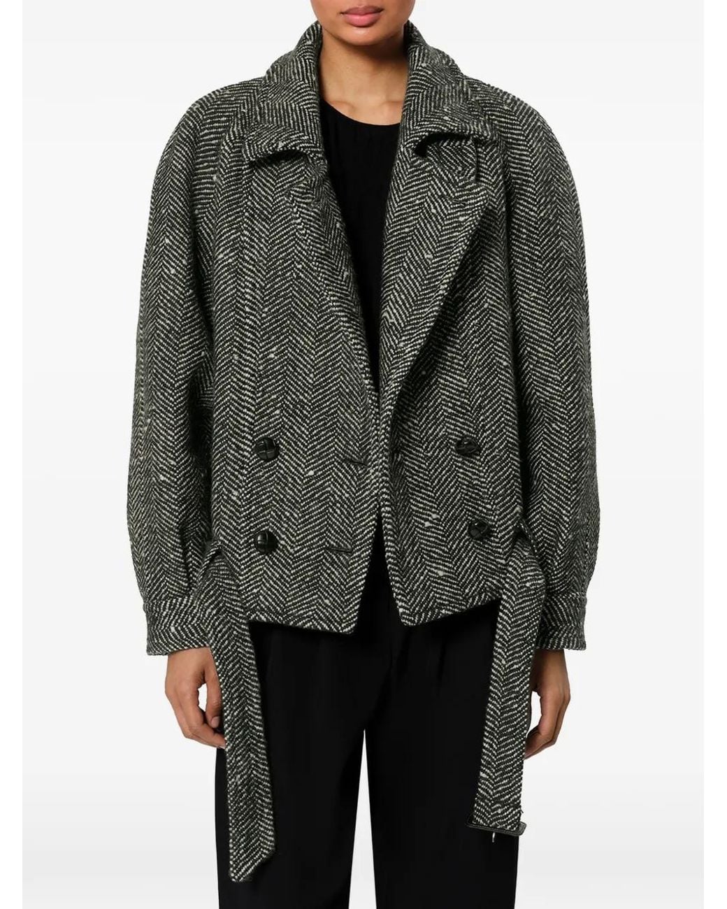Isabel Marant Gray Elvane Wool Coat