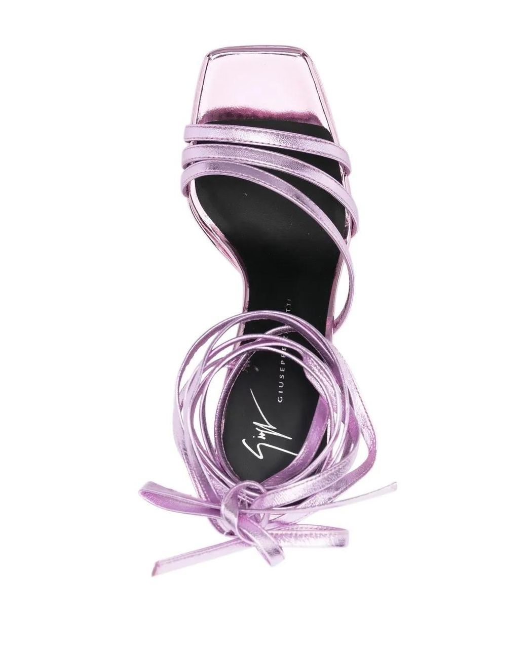 Giuseppe Zanotti Pink Metallic Leather Heel Sandals