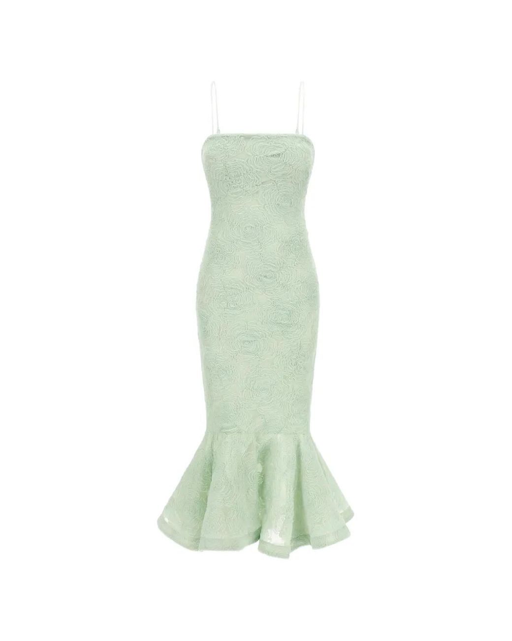 rotate birger christensen green dress Floral-Jacquard Sleeveless Maxi in Style: Dress Shirts
