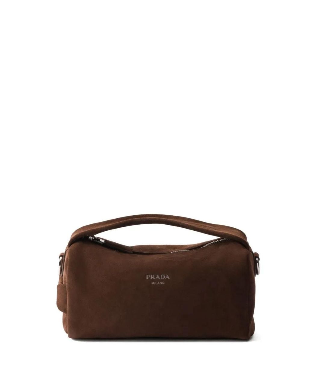 Prada Brown Suede Shoulder Bag for men
