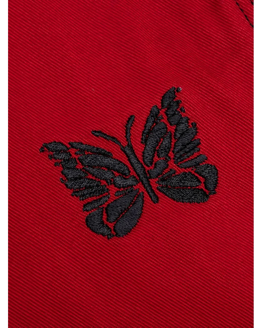 Needles X Smith's Butterfly-Embroidered Buckle Trousers for men