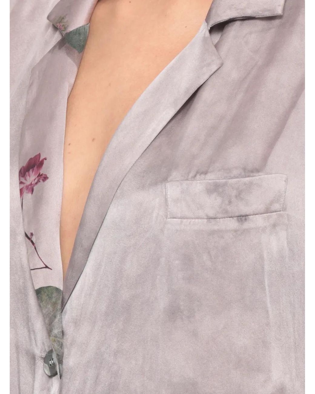 Avant Toi Pink Blazer Boutonné À Fleurs