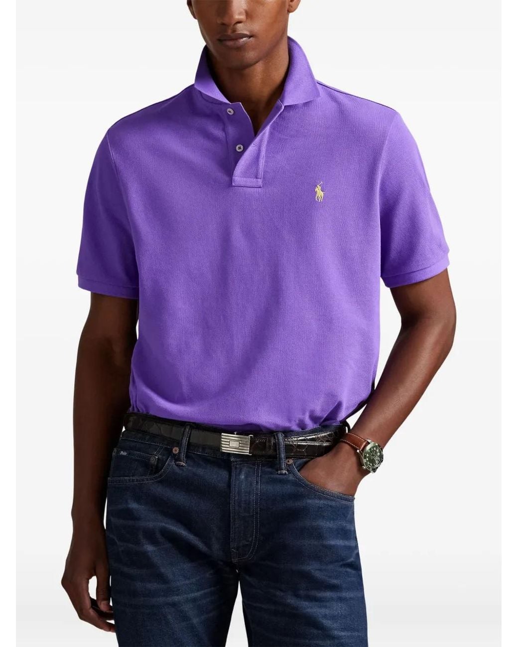 Polo Ralph Lauren Purple Short-Sleeve Polo Shirt for men
