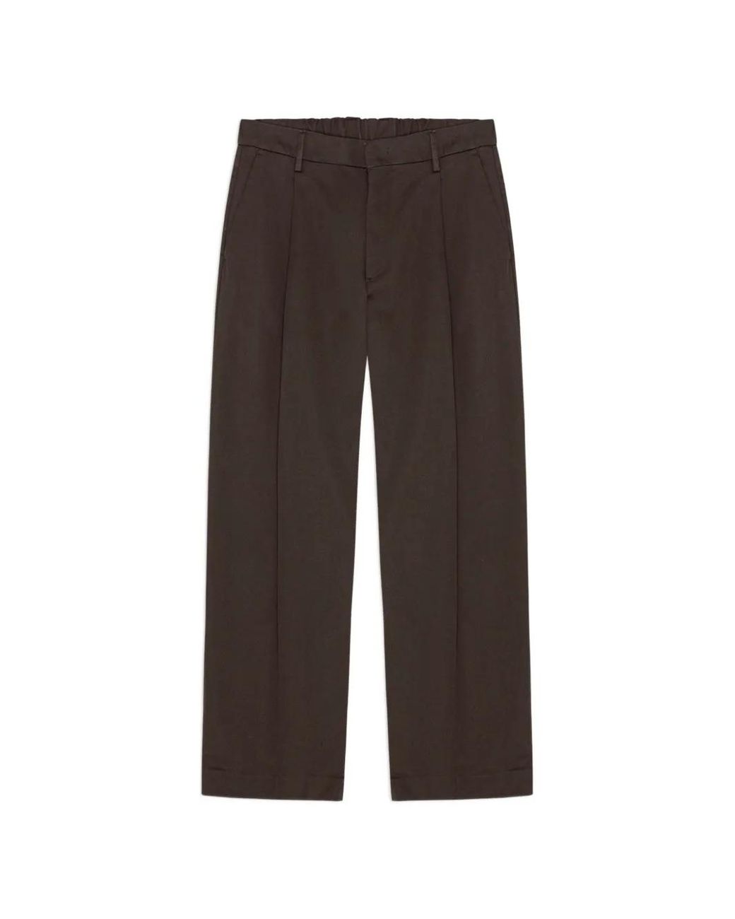 NN07 Brown Kay Pleated Trousers for men