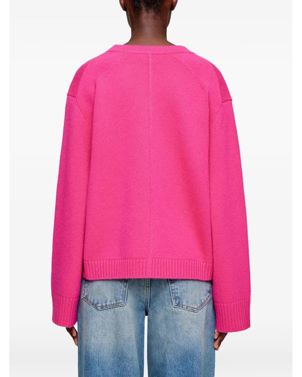 Ganni Pink Pockets Cardigan