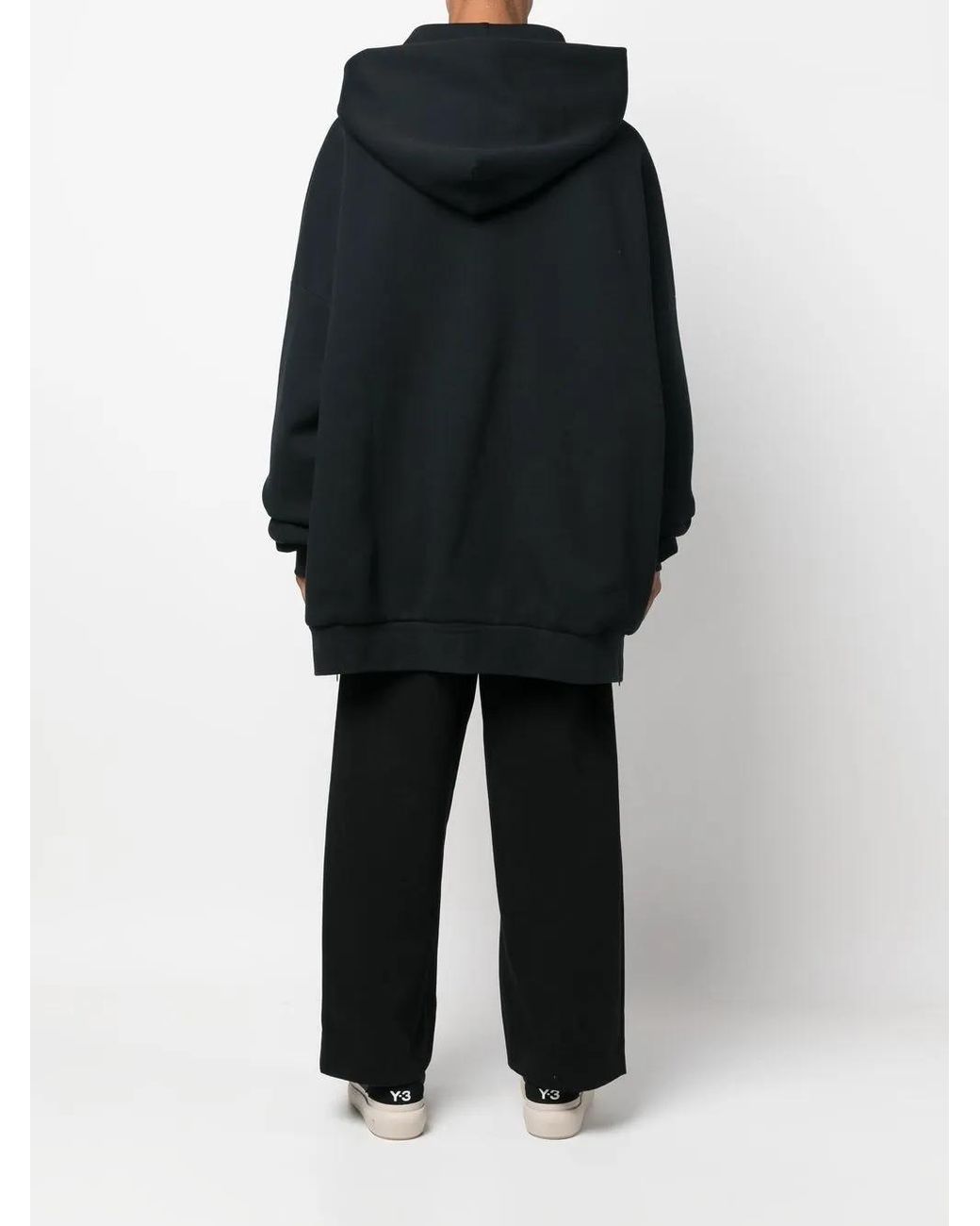 Fumito Ganryu Black 2Way Pullover Hoodie for men