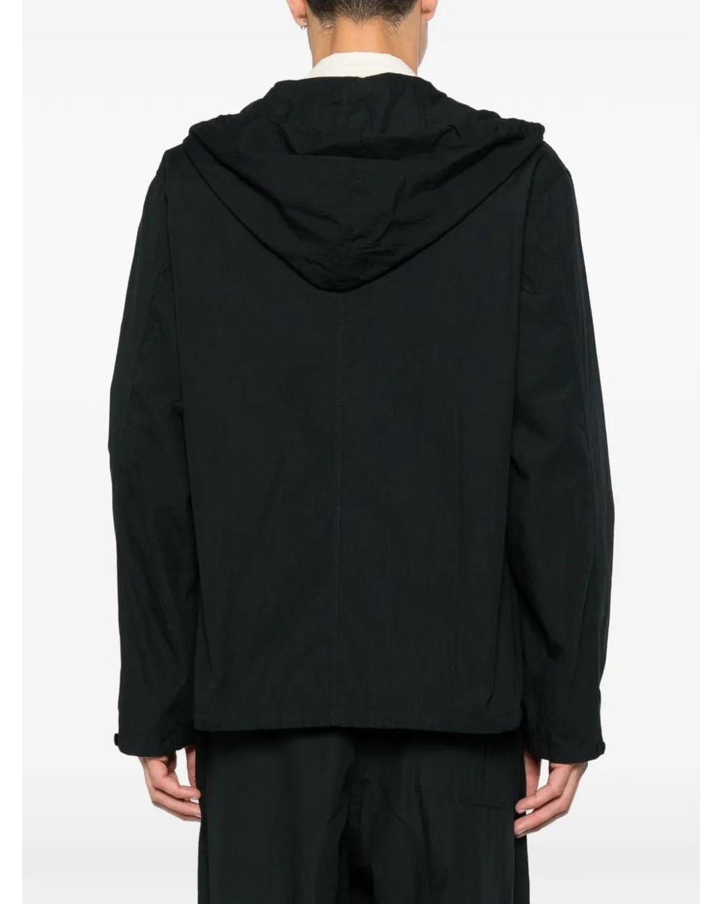 Etudes Studio Black Surchemise Boutonnée À Capuche