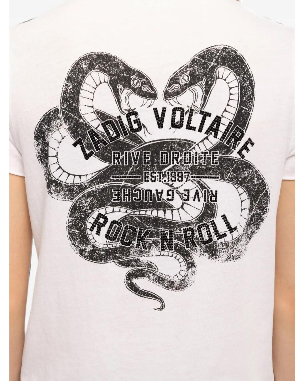 Zadig & Voltaire White Tunisien Mc Cl Blason Rdrg Str