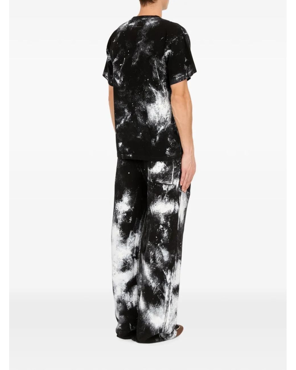 MM6 by Maison Margiela Black Paint Jersey T-Shirt
