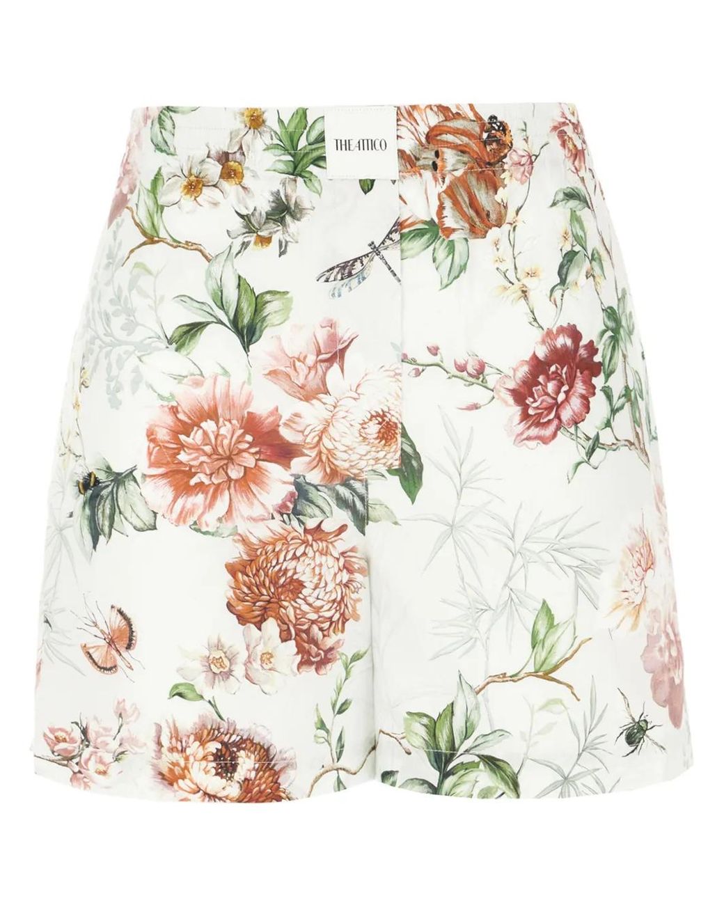 The Attico White Floral Shorts