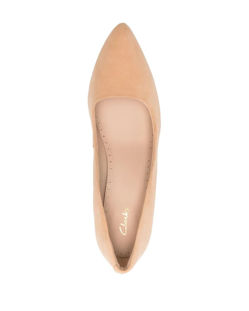Clarks Natural 75Mm Laina Rae Suede Pumps